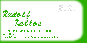 rudolf kallos business card